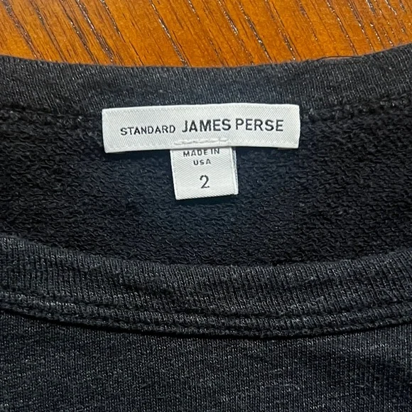James Perse Black heathered Long Sleeve sweatshirt - Picture 3 of 8